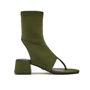 ZARA OPEN TOE NEOPRENE ANKLE BOOTS